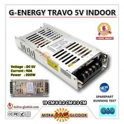 Power Supply Trafo G-Energy DC 5V 40A 200W | SLIM - DOUBLE SIDE
